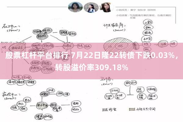 股票杠杆平台排行 7月22日隆22转债下跌0.03%，转股溢价率309.18%