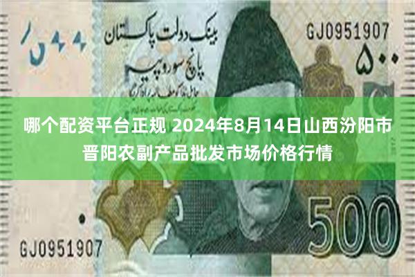 哪个配资平台正规 2024年8月14日山西汾阳市晋阳农副产品批发市场价格行情
