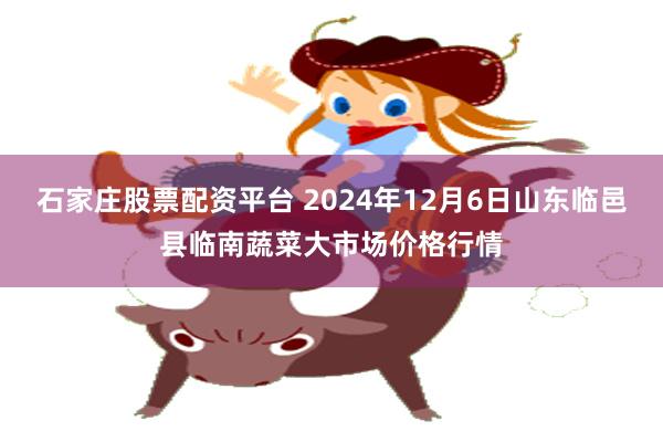 石家庄股票配资平台 2024年12月6日山东临邑县临南蔬菜大市场价格行情